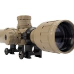 Monstrum Tactical 3-9×32 AO Rifle Scope with Illuminated Range Finder Reticle and High Profile Scope Rings