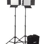 StudioPRO Double S-600D Ultra High Power 600 LED Continuous Lighting Panel & Light Stand, Carrying Case & Barndoor Kit – Full Spectrum (Photography, Video & Film Production Studio Essentials)
