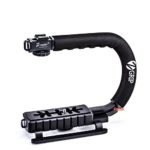 Zeadio Stabilizing Handheld Stabilizer Handle Grip with Accessory Mount for Camera Camcorder DSLR DV Video, Canon Nikon Sony Panasonic Pentax Olympus Camcorders