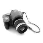 Leegoal LOCOMO Cute Mini Digital Single Lens Reflex DSLR Camera Style LED Flash Light Torch Shutter Sound Keychain