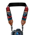 TrueSHOT Camera Neck Strap Southwest with Accessory Storage Pockets – by USA Gear – Works with Canon EOS Rebel T6 , 80D , 1D X Mark II and Many More DSLR , Mirrorless & Instant Cameras!