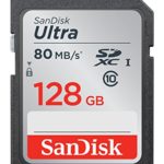 SanDisk 128GB Ultra UHS-I Class 10 SDXC Memory Card, Black, Standard Packaging (SDSDUNC-128G-GN6IN)