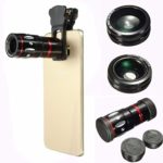 M.Way 4in1 10x Zoom Telephoto Fish Eye + Wide Angle + Micro Clip Lens For iPhone 6S 6,Samsung,HTC,Ipad,Tablet PC,Laptops