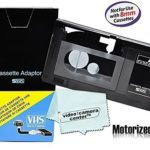 Motorized VHS-C Cassette Adapter For JVC C-P7U CP6BKU C-P6U,Panasonic PV-P1,RCA VCA115 + 1 VCC113 Micro-Fiber ClothTM