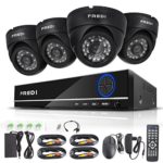 FREDI 4CH Security Camera System Full 960H DVR with 4x 800TVL Superior Night Vision IR Cut Leds indoor CCTV Camera (P2P Technology/E-Cloud Service,Without Hard Drive)