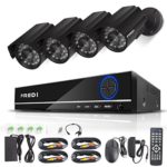 FREDI 8CH Security Camera System Full 960H DVR with 4x 800TVL Superior Night Vision IR Cut Leds indoor/outdoor CCTV Camera(Without Hard Drive)