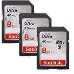 SanDisk ULTRA 8GB Class 10 SDHC Memory Card Up To 40MB/s (SDSDUN-008G-G46)