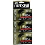 Maxell Vhs-C TC-30 HGX-Gold Camcorder Videocassette (3pk)