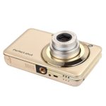 KINGEAR KG007 2.7 Inch TFT 5X Optical Zoom 15MP 1280×720 HD Anti-shake Smile Capture Digital Video Camera–Gold