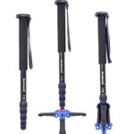 Koolehaoda Professional 65-inch Camera Aluminium Monopod with Folding Three Feet Support Stand