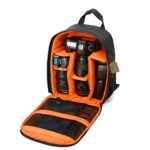 Camera Backpack DSLR SLR Camera Bag Camera Case Waterproof for Canon, Nikon, Sony, Olympus, Samsung, Panasonic, Pentax Cameras (Orange) 13.3″ X 9.8 “X 5.1”