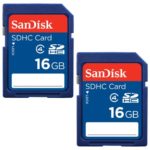 SanDisk 16GB Class 4 SDHC Flash Memory Card – 2 Pack SDSDB2L-016G-B35 Retail Package