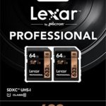 Lexar Professional 633x 64GB SDXC UHS-I/U1 Card with Image Rescue 5 Software – LSD64GCB1NL6332 (2 Pack)