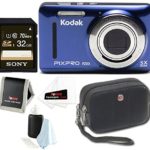 Kodak PIXPRO Friendly Zoom FZ53 (Blue) + Sony 32GB Class 10 70MB/s SDHC Memory
