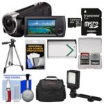 Sony Handycam HDR-CX405 1080p HD Video Camera Camcorder with 32GB Card + Case + LED Light + Battery + Tripod + Kit