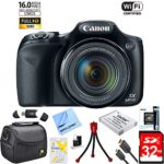 Canon Powershot SX530 HS 16MP Wi-Fi Super-Zoom Digital Camera 50x Optical Zoom Ultimate Bundle Includes Deluxe Camera Bag, 32GB Memory Cards, Extra Battery, Tripod, Card Reader, HDMI Cable & More