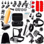 Zookki Accessories Kit for GoPro Hero 5 4 3+ 3 2 1 Black Silver SJ4000 SJ5000 SJ6000, Sports Camera Accessories Set for Xiaomi Yi/WiMiUS/Lightdow/DBPOWER/ dOvOb