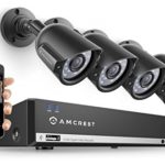 Amcrest 960H Video Security System Four 800+TVL Weatherproof Cameras, 65ft Night Vision, 984ft Transmit Range, 500GB HDD