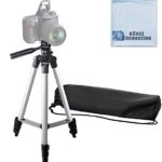 50 Inch Aluminum Camera Tripod For Canon, Nikon, Sony, Samsung, Olympus, Panasonic & Pentax + eCost Microfiber