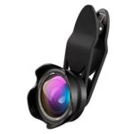 AMIR 2 in 1 Aspheric Cell Phone Lens, Professional 110° Super Wide Angle Lens, 20X Macro Lens, Clip-On Telephoto Lens for iPhone 7/7 Plus/6s/6s Plus/6/5, Samsung & Most Smartphones