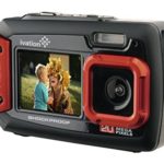 Ivation 20MP Underwater Shockproof Digital Camera & Video Camera w/Dual Full-Color LCD Displays – Fully Waterproof & Submersible Up to 10 Feet (Red)