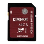 Kingston Digital 64GB SDXC UHS-I Speed Class 3 Flash Card (SDA3/64GB)