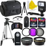Professional 55MM Accessory Bundle Kit For Nikon D3400 D5600 D3300 AF-P & DSLR Cameras , 15 Accessories for Nikon