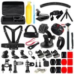 Soft Digits 50 in 1 Action Camera Accessories Kit for GoPro Hero 5 4 3+ 3 2 1 with Carrying Case/Chest Strap/Octopus Tripod
