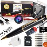 Premium Spy Pen 1080p Hidden Camera BUNDLE 16GB SD Card, Real HD Voice Video & Image + Upgraded Battery + 7 ink Fills Inc + USB SD Reader + USB Plug Executive Multifunction DVR Perfect Gift