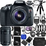 Canon EOS Rebel T6 16 MP DSLR Camera Bundle with Accessories (31 Items)