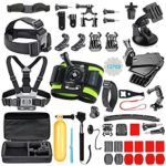 SmilePowo Outdoor Sports Camera Accessories for GoPro Hero 5 / Session 5/4/3/2/1,AKASO,SJCAM, Carrying Case,Camera Bundle (51-in-1?