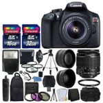 Canon EOS Rebel T6 Digital SLR Camera & 18-55mm EF-S f/3.5-5.6 IS II Lens + Wide Angle Lens + 2x Lens + Macro Filter Kit + Flash + Tripod + Remote + Backpack + 48GB SDHC Memory Card + Complete Kit