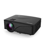 Abdtech Mini LED Multimedia Home Theater Projector with 1200 Luminous Efficiency – Max 120″ Screen Optical Keystone USB/AV/SD/HDMI/VGA Interface – Ideal for Video Games, Movie Night, Family Pictures