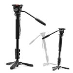 Sofoto Photo/Video Monopod With Pan Head Removable Balance Stand Base – Shoulder/Carrying Bag Included 3978M