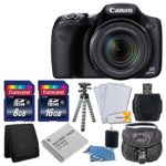 Canon PowerShot SX530 HS Digital Camera with 50x Optical Image Stabilized Zoom with 3-Inch LCD HD 1080p Video (Black)+ Extra Battery + 24GB Class 10 Card Complete Deluxe Accessory Bundle And Much More