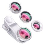 Luxsure Universal 4 in 1 Camera Lens Kit Fish Eye Lens + 2 in 1 Macro Lens + Wide Angle Lens + CPL Lens for iPhone 7 iPhone 6/6 Plus/6s/6s plus/5/5S,iPad Air,Samsung Galaxy/Note,Sony Xperia(Silver)