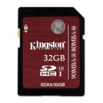 Kingston Digital 32GB SDHC UHS-I Speed Class 3 Flash Card (SDA3/32GB)