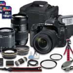 Canon EOS 80D DSLR Camera Bundle with Canon EF-S 18-55mm f/3.5-5.6 IS STM Lens + Tamron Zoom Telephoto AF 70-300mm f/4-5.6 Macro Autofocus Lens + 2 PC 16 GB Memory Card + Camera Case