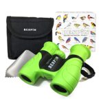 High-Resolution Kids Binoculars Set 8×21 – Bird Watching – Educational Learning – Birthday Gift- Hunting – Outdoor Camp – ( Rubber Shock Proof and Prism Coating ) Grass Green