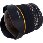 Rokinon 8mm Ultra Wide F/3.5 Fisheye Lens with Auto Aperture and Auto Exposure Chip for Nikon AE8M-N