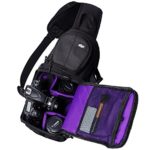 Qipi Camera Bag – Sling Style Camera Backpack with Padded Crossbody Strap – for DSLR & Mirrorless Cameras (Nikon, Canon, Sony) – Black