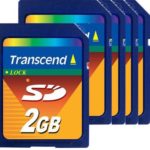 Lot of 5 Transcend SD 2GB memory card