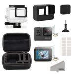 Kupton Accessories for GoPro Hero 5 Black Starter Kit Travel Case Small + Housing Case + Screen Protector + Lens Cover + Silicone Protective Case for Go Pro Hero5 Outdoor Sport Kit
