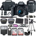 Canon EOS Rebel T7i DSLR Camera Bundle with Canon EF-S 18-55mm f/4-5.6 IS STM Lens + 2pc SanDisk 32GB Memory Cards + Accessory Kit