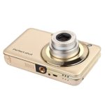 KINGEAR V600 2.7 Inch TFT 15MP 1280 X 720 HD Digital Video Camera With 5X Optical Zoom and Anti-shake Smile Capture (Gold)