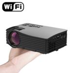 Wifi Video Projector DIWUER LCD 130 inch Home Full HD Video Projector with HDMI USB SD AV for iPhone Android -Black(Newest WiFi Version)