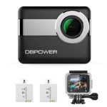 DBPOWER 4K WiFi Action Camera, 2.31″ LCD Touchscreen 20MP 170 Wide Angle Waterproof Sports Cam, 2 Rechargeable Batteries included Accessories Kits(2017 Version)