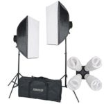 StudioFX 1600 WATT H9004S Digital Photography Continuous Softbox Lighting Studio Video Portrait Kit H9004S by Kaezi