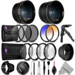 52mm Essential Accessory Kit for Nikon DSLR Bundle with Vivitar Wide Angle Lens and Telephoto Lens