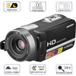 Camera Camcorder, WELIKERA Remote Control Handy Camera, IR Night Vision Camcorder, HD 1080P 24MP 16X Digital Zoom Video Camcorder with 3.0″ LCD and 270 Degree Rotation Screen